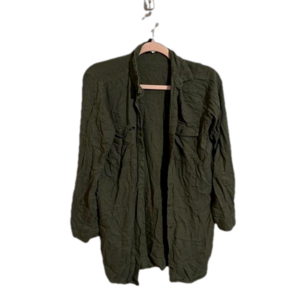 H&M Green Button Down Shirt